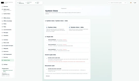 Clone and share the system